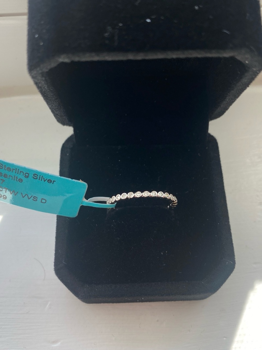 Dainty Moissanite Eternity Band Size 7